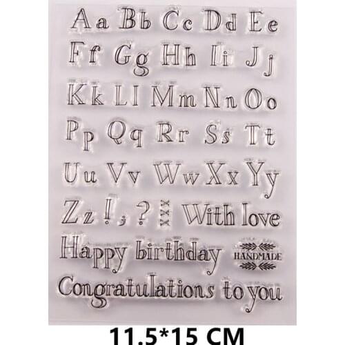 2021 New Letter Clear Stamps DIY Scrapbooking Craft Supplies Rubber Silicon Seals Card Album Hobby ink pad Stamping