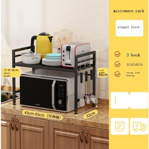 Organizador Nevera Organizer and Cucina Adjustable Microwave Shelf Cocina Mutfak Cuisine Cozinha Kitchen Storage Rack Holder