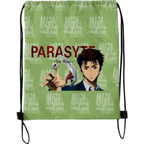 Parasyte The Maxim Japanese anime Fashion Style Student Shoulder Storage Bag Drawstring Travel Beach Backpack Toys Shoes Clothes