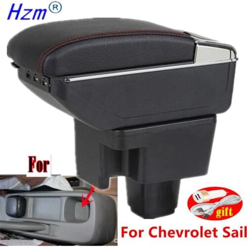 For Chevrolet Sail Armrest For Chevrolet Sail car Center Console Storage armrest Box modification accessories with USB