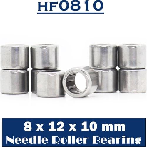 HF0810 Bearing 8*12*10 mm ( 10 PCS ) Drawn Cup Needle Roller Clutch HF081210 Needle Bearing