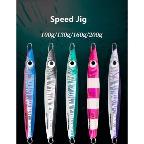 Seafun 5pcs Best Slow Metal jigging Lures Glow Fishing Bait Lure Jig Fish Fishing Jigs 100g/130g/160g/200g Saltwater Lure Tackle