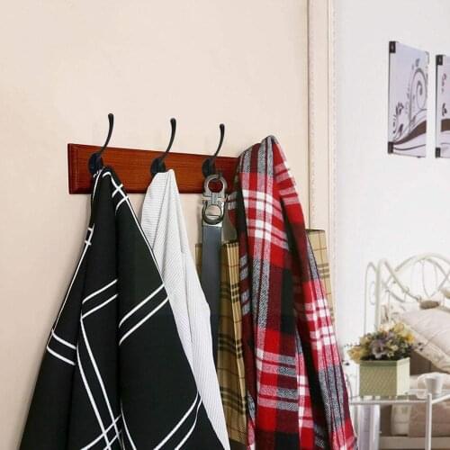 Heavy Duty Dual Coat Hooks Wall Mounted Retro Double Hooks For Coat, Utility Bag, Scarf, Rustic Towel I8X8