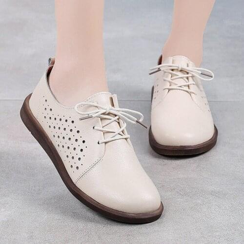 Womens Flat Single Shoes PU Leather Lace-Up Solid With Plush Female Vulcanized Shoes Vintage Comfortable Ladies Casual Footwear