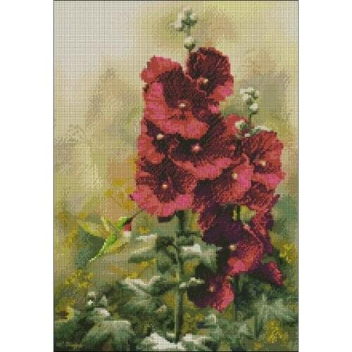 Poppy flower Embroidery High Quality Crafts Needlework 14CT Unprinted Cross Stitch Kits DIY Art Handmade Home Decor