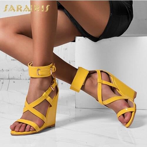 Brand New Wedges High Heels Dropship Large Size 47 Summer Gladiator Top Quality Shoes Woman Sandals