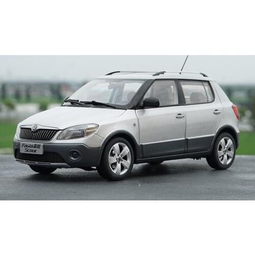 1:18 Diecast Model for Skoda Fabia Scout Gray SUV Alloy Toy Car Miniature Collection Gifts