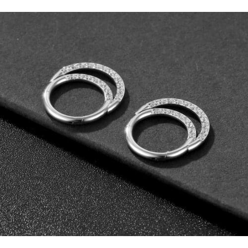 1 Pcs Steel Clicker Segment Nose Hoop Rings Hinged Ear Nose Septum Piercing Unisex Ear Tragus Cartilage Body Jewelry Nostril