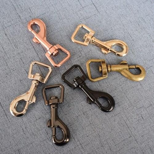 100 Pcs/Lot 15mm Metal Oval Zinc Alloy Spring Collar Carabiner Snap Hook DIY Dog Collar Dog Leash Key Chain Bag Part Accessories