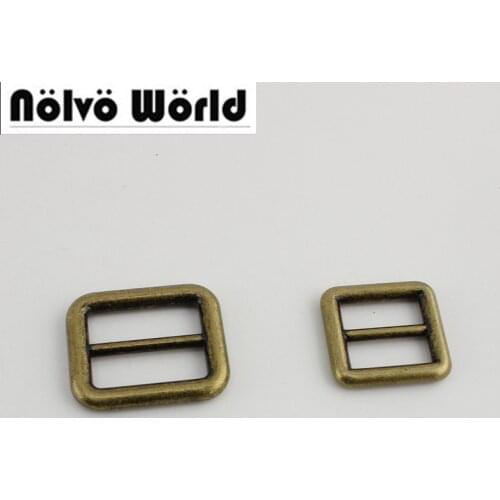 100pcs Welded 25mm 19mm bronze Bags Handbags long shoulder strap adjustment buckles Hardware,Alloy Slider Tri-glide Accessory