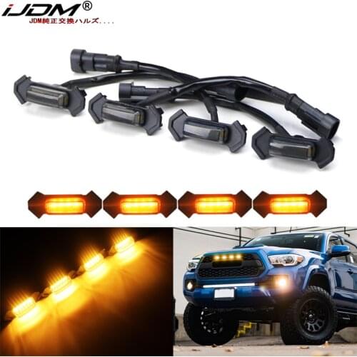 IJDM Car Front Grille Grill LED Light Raptor Style Lamp For 2016-up Toyota Tacoma w/TRD Pro Grill ONLY Front Grille Lighting DRL