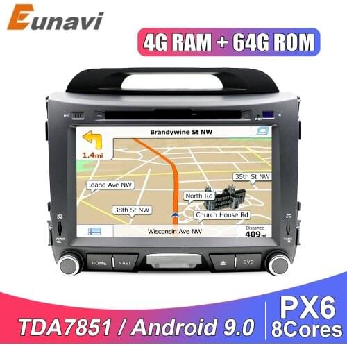 Eunavi 2 din Android car multimedia player for KIA sportage 2011 2012 2013 2014 2015 auto dvd radio 2din stereo headunit GPS
