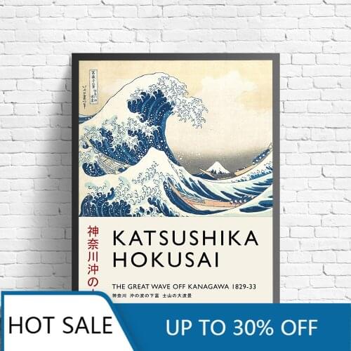 The Great Wave Surfing Exhibition Wall Art Canvas Painting Posters Prints Vintage Wall Decor For Aesthetic Home Decoration