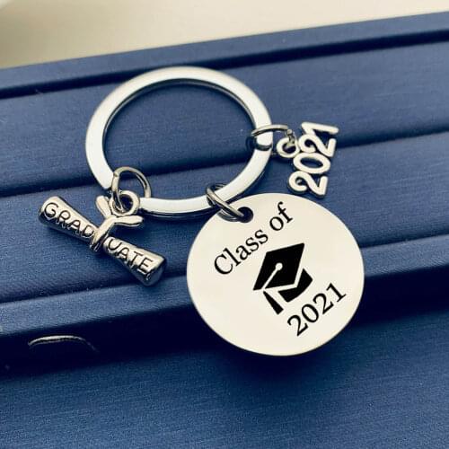 Stainless Steel Graduation Season Keychain Graduation Key Pendant Keyring Holder Gift Jewelry Not Easy To Oxidize Bag Ornaments