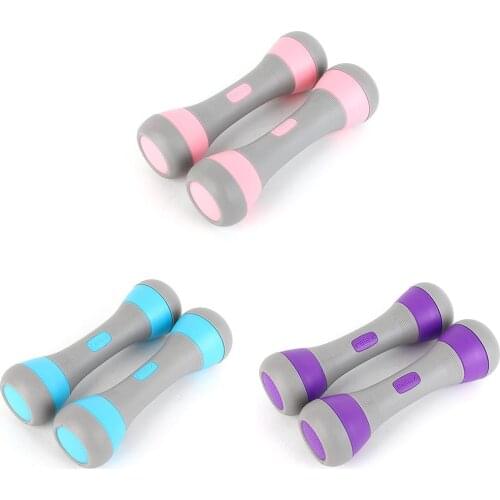 2PCS Household Adjustable Womens Rubberized Small Dumbbell Anti-skid Yoga Handweights Slimming Body Fitness Equipment