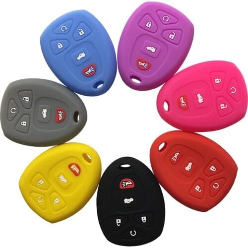 Silica Gel Key Cover for Chevrolet Cobalt 2005-2010 Malibu 2004-2012 Impala Suburban 1500 for GMC for Buick Enclave LaCrosse Fob