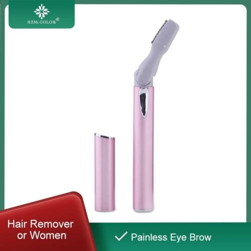 HZM COLOR Electric Eyebrow Trimmer Razors Painless Eye Brow Epilator Hair Remover for Women Shaving Cutting Machine Mini Shaver