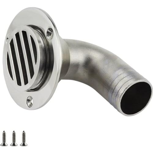 NRC&XRC Stainless Steel 316 Marine Deck Drain Boat Deck Drain1 1/2 Inch (38MM) or 1-1/4in(32MM) 90 Degree Floor Deck Drain Scupp