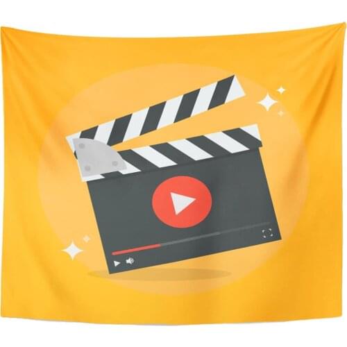 Clapper Film Production Movie in Flat from The Video Tapestry Home Decor Wall Hanging for Living Room Bedroom Dorm 50x60 inches