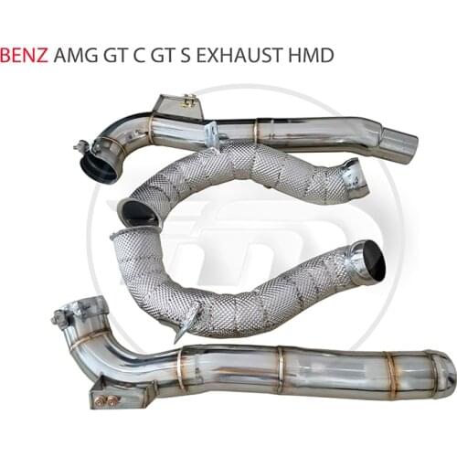 HMD Exhaust Manifold Downpipe for Benz AMG GT GT50 Car Accessories With Catalytic converter Header Without cat pipe
