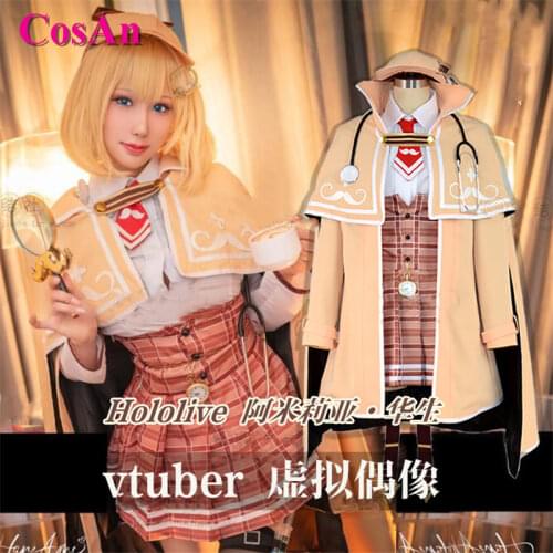 Hot Anime VTuber Hololive Watson Amelia Cosplay Costume Lovely School Uniform Activity Party Role Play Clothing Custom-Make Any