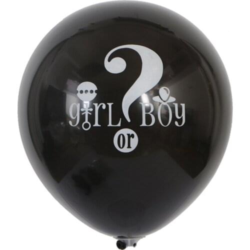 2pcs 36 Inch Big Black Boy or Girl Round Latex Balloon Christening Baby Shower Gender Reveal Kids Birthday Party Garden Decor