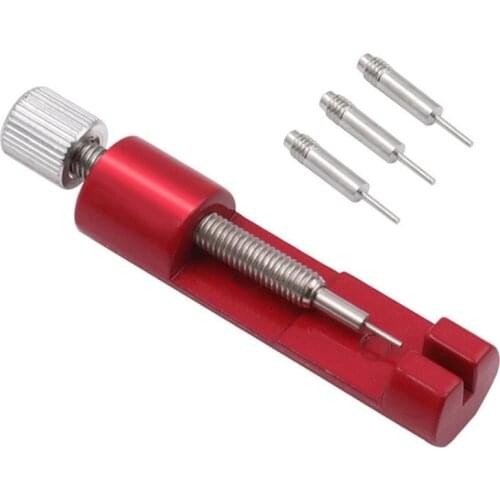 Metal Adjustable Watch Band Bracelet Repair Tool Link Pin Remover 3 Replace Pins