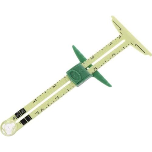 5 In 1 High Precision Plastic Sliding Gauge Multifunctional Sewing Splicing Quilting Ruler Clothing Tailor Measurement Device
