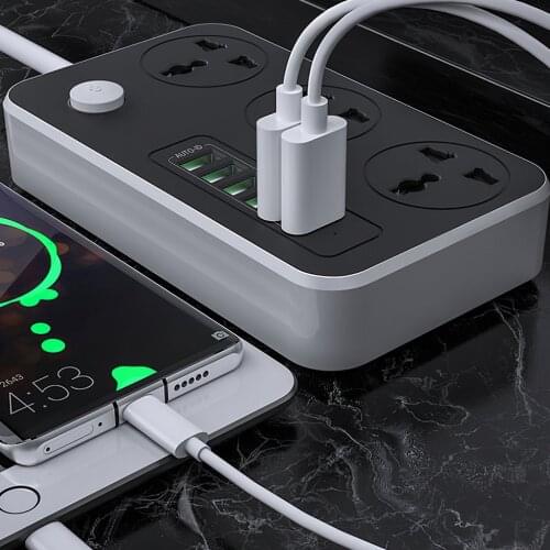 Standard Socket Terminal Block Power Strip Socket Row Household Porous USB Socket Multi-function Multi-function Cable