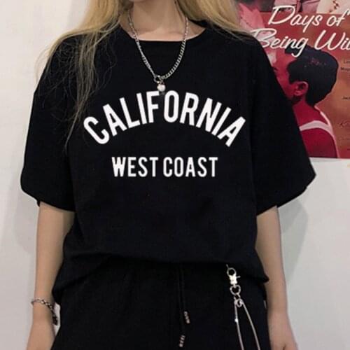 Fashion California west coast Women Letter t shirt Printed Casual Funny t shirt For Lady Girls Tops Tee Hipster ins dropshipping