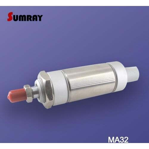 SUMRAY MA Type Pneumatic Cylinder 32mm Bore 25/50/75/100/125/150/175/200/250/300mm Stroke Stainless Steel Pneumatic Air Cylinder