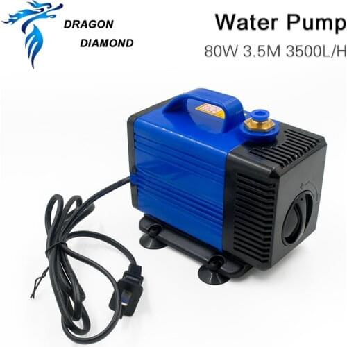 Submersible Water Pump 80W 3.5M 3500L/H IPX8 220V for CO2 Laser Engraving Cutting Machine