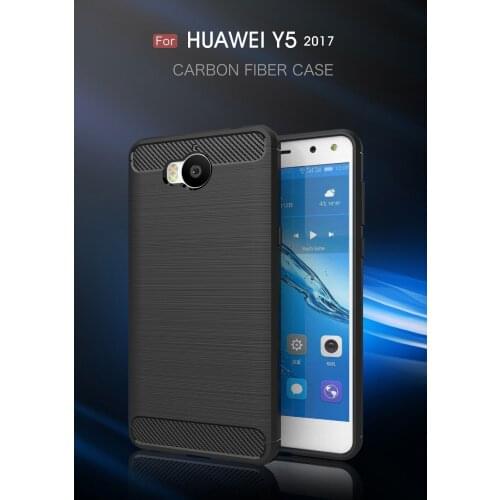Rugged Armor Phone cases for Huawei Huawei Y5 2017 100pcs/lot Carbon Fiber case for Huawei Enjoy7 Plus cover 2017 hot sale