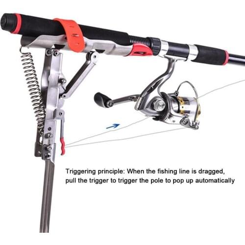 Fish Tackle Supplies Strength Steel Automatic Spring Fishing Holders Fishing Rod Materials Sea Pole Support Mount N7H6