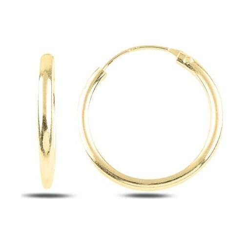 Silver 925 Sterling 20mm Simple Ring Earrings