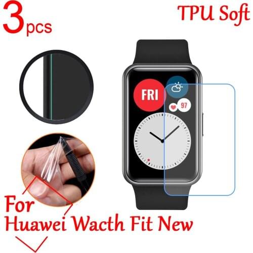 3pcs/lot Ultra Clear Soft LCD Full Cover Screen Protectors For Huawei Honor Watch Fit ES HES-B19 Sports Smart Watch Band Film