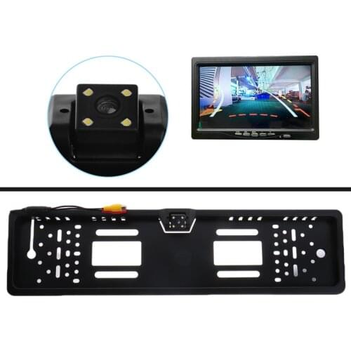 Waterproof European License Plate Frame Car Reverse Backup Rearview Camera