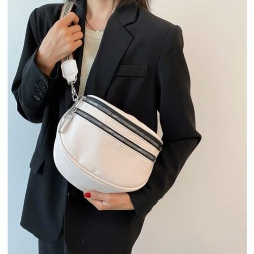 High Quality Soft PU Leather Women Handbags Womens Bag Designer Semicircle Saddle Bags Fashion Luxury Ladies Shoulder Messenger