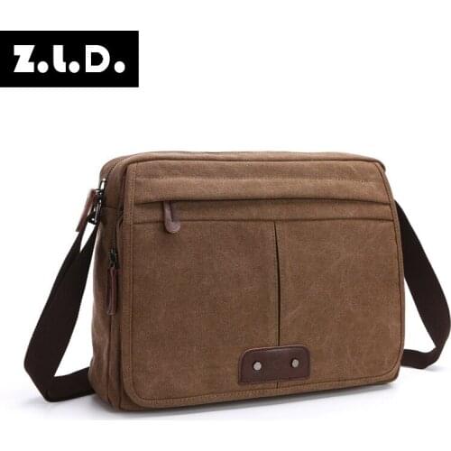 Z.L.D. high-quality large-capacity messenger bag military shoulder bag handbag counter canvas bag youth student school bag bolso
