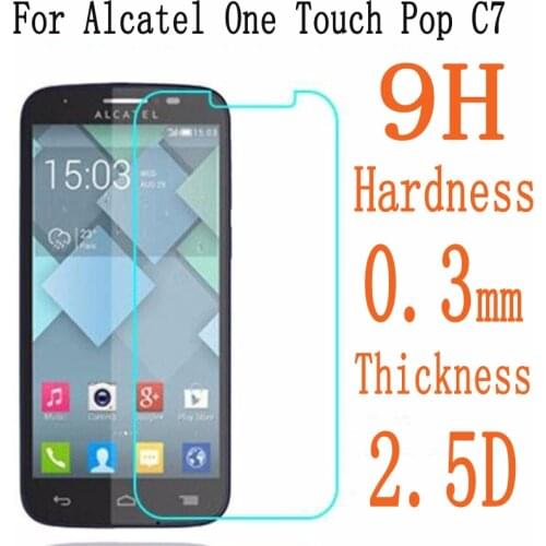2.5D For Alcatel One Touch Pop C7 Tempered Glass Original 9H Protective Film Explosion-proof Screen Protector for 7040D 7041D