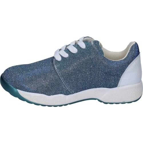 FRANCESCO Milan Sneakers women sky blue fabric