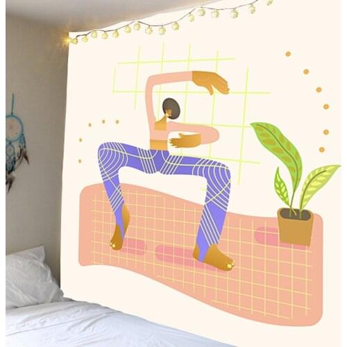 Girl, Yoga, Art Wall Tapestry Tapestry Blanket Tent Camp Travel Mattress Tapestry Living Room Tapestry