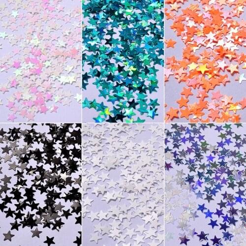 Star Sequins Laser Mixed Nail Glitter Powder Sequins Shinning Colorful Nail Flakes 3d DIY Charm Dust For Nail Art Decorations