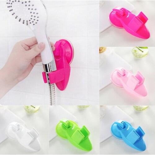 1/2PC Bathroom Strong Attachable Shower Head Holder Movable Bracket Powerful Suction Type Shower Room Bathroom Seat Chuck Holder