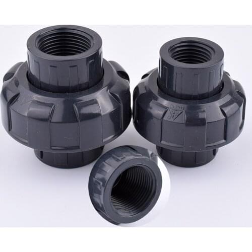 1~5Pcs 20-63mm UPVC Pipe Bilateral Side Inner Wire Union Direct Plastic Water Supply Pipe Connector Aquarium Garden Irrigation