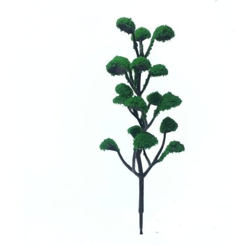 10Pcs/Lot 10cm Model Green Trees Plastic Model Landscape Train Layout Garden Scenery Miniature