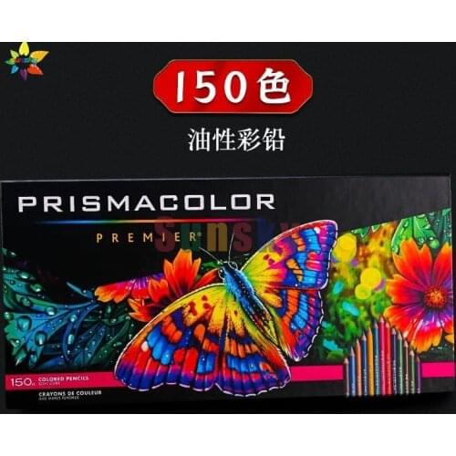 150 pack USA Prismacolor Premier Crayons De Couleur Wood Color Pencil Drawing Painting Stationery Sanford Soft Oily Color Pencil