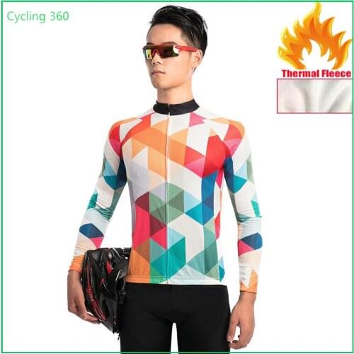 2018 Winter Cycling Clothing Long Maillot Ciclismo Hombre Cycling Jersey Bike Fitness Sportswear Mens Ropa Ciclismo W11 XS-3XL