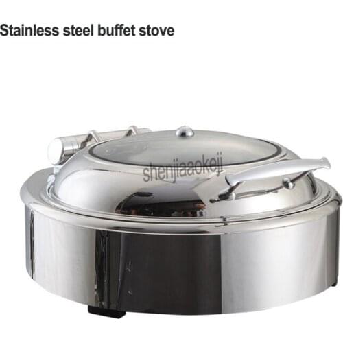 220v Stainless steel buffet stove Electric heating hotel buffet tableware Temperature adjustable Restaurant insulation furnace