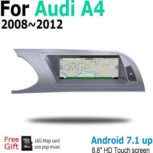 8.8" Android 2G RAM For Audi A4 8K 2008~2012 MMI GPS Touch Screen Multimedia Player Stereo Autoradio navigation original style